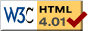Valid HTML 4.01!(NǦ W3C ҬO_qL HTML 4.01 з)